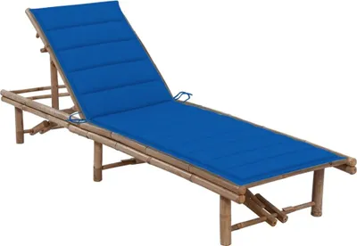 Obrázok produktu pre záhradné ležadlo vidaXL s bambusovým vankúšom