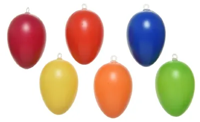 Produktbild von Ostereier zum Aufhängen Kunststoff 6cm bunt 20 Stück