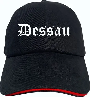 Produktbild von Dessau Cappy - Altdeutsch bedruckt - Schirmmütze - Schwarz-Rotes Cap OneSize-SchwarzRot