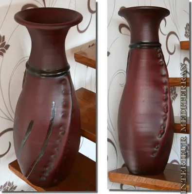 Produktbild von BODENVASE "ALGARVE II" - 60 CM Bordeaux / Weinrot