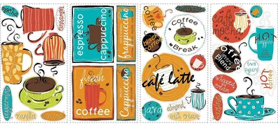 Productafbeelding van Herpositioneerbare stickers met een koffie-thema