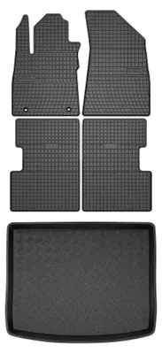 Produktbild von Gummimatten + Kofferraumwanne für MG ZS I 2017- (variabler Ladeboden, oberer Ladeboden) – Schwarz, passgenau – Wielganizator SolidPRO
