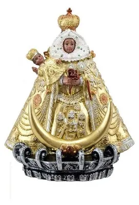 Jungfrau des Schnees, Harzfigur, 12 cm, mehrfarbig