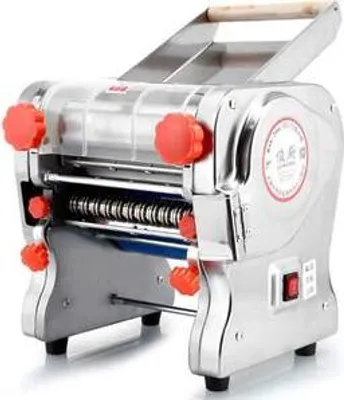 Image de machine à pâtes électrique 750W en acier inoxydable (largeur des pâtes 22CM,longueur des couteaux 180cm,largeur des pâtes 2mm / 6mm)