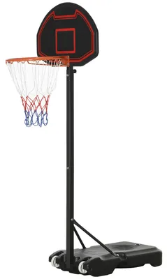 Produktbild von HOMCOM Basketballständer mit Rädern und Ständer 155–210 cm höhenverstellbar