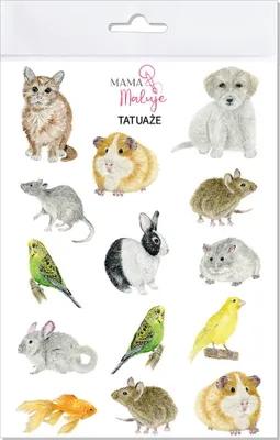 Immagine prodotto di Tatuaggi temporanei animali domestici, pitture per mamme