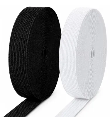 Nähgummi 2er-Pack 20 mm x 10 m, Schwarz + Weiß