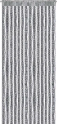 Image de Rideau à fils aspect métal Rideau à fils Polyester bande universelle 140x250 cm (140x250 cm/ argent)