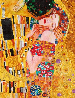 Produktbild von DIAMOND DOTZ® Original Diamond Painting Set The Kiss (Klimpt) 56 x 71