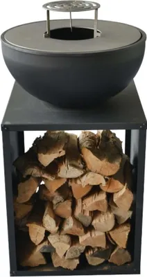 Produktbild von Feuerstelle Feuerschale rauchfrei mit Grillfunktion Planchaplatte 2769