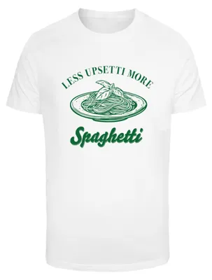 Obrázek produktu pro Mister Tee – Pánské tričko „Upsetti Spaghetti“ TN3201 (XS) (bílé)