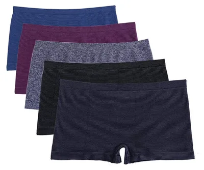 Zdjęcie produktu dla Bezszwowe majtki - 5 sztuk - Oddychająca bielizna - Wygodne boyshorty - Elastyczny pas - Lekki materiał