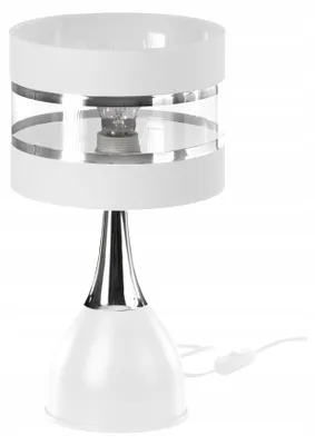 Image de SkyLighting Vire Silver Lampe de Table Glittery Abat-jour