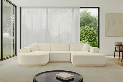 Produktbild von ALTDECOR Ecksofa in U-Form ARRIO-U1 - 303x171x83 cm Beige - Corner Sofa Bett Eckcouch Couch L-Form Wohnlandschaft Cauchsofa