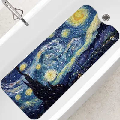 Zdjęcie produktu dla Mata antypoślizgowa do wanny, czarna, 100 x 40 cm | Mata antypoślizgowa do prysznica, odporna na pleśń, antybakteryjna