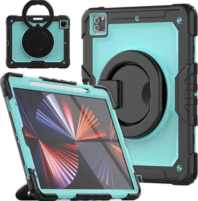 Image de Étui pour iPad Pro 5/4/3 12.9" avec support et bandoulière Vert