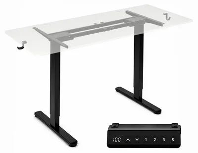 Obrázek produktu pro Elektrický rám stolu s nastavením výšky 72–120 cm, deska až do 160 cm, černý ModernHome