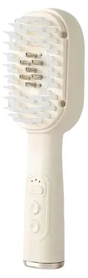Obrázek produktu pro Elektrický masážní kartáč na pokožku hlavy – LX0138 – 3 v 1 – vibrace – dobíjecí – LED světlo – bílý