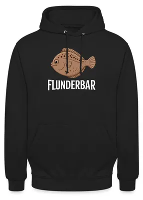 Produktbild von Spreadshirt Flunderbar | Angelhumor Uni Hoodie, XXL, Schwarz