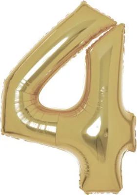 Immagine prodotto di Numero 4 in oro bianco, palloncino in foil da 93 cm