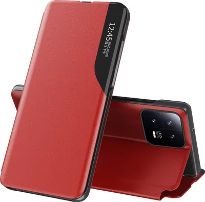 Produktbild von Hülle für Xiaomi 13, Flip Stand Cover PolyurethanLeather Case Cover for Xiaomi 13 Rot