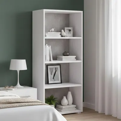 Produktbild von Dmora Bücherregal Giacinto 60x30x130h cm Weiß, 3 Böden