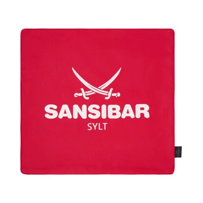 Produktbild von Sansibar Kissenbezug Kissenhülle, 45x45 cm, 100% Baumwolle, red/offwhite