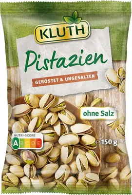 Produktbild von Kluth Pistazien geröstet und ungesalzen beliebter Snack 150g