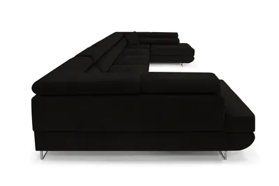 Produktbild von Ecksofa mit Schlaffunktion und Bettkasten PASTI XXL U-Form, Couch, Eckcouch für Ihr Wohnzimmer, Boucle Quelle 100