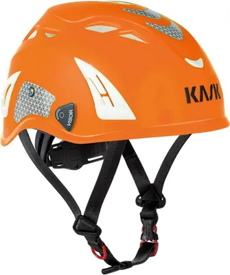Produktbild von KASK Schutzhelm, Industriekletterhelm Plasma HI VIZ - Arbeitsschutzhelm, Drehrad, Reflexstreifen, EN 397 Farbe:orange