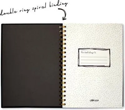 Produktbild von Spiralnotizbuch "Carpe Diem", schwarz, B5, liniert, 80 Blatt, PUKKA PAD 9375-CD