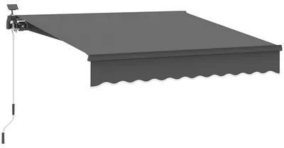 Produktbild von Klemmmarkise mit Handkurbel Solar-Lichte Gelenkarmmarkise Markise Sonnenschutz UV 50+ 300 cm breit Grau