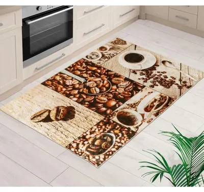 Zdjęcie produktu dla Dywan - dywanik 3D druk - szerokość 80 cm, długość 120 cm - brązowy