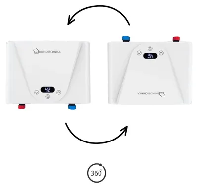 Obrázek produktu pro Domotechnika | Mini elektrický ohřívač vody – 5,5 kW – 21 × 15 × 5 cm – okamžité ohřátí – univerzální použití