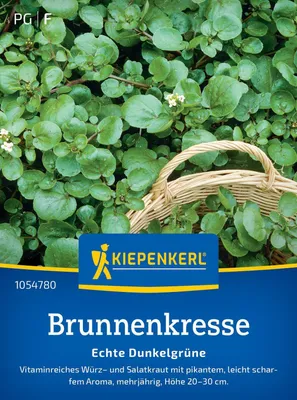 Produktbild von Kiepenkerl Brunnenkressesamen Echte Dunkelgrüne Nasturtium officinale 1 - 2 m²