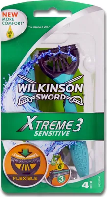 Immagine prodotto di Rasoio usa e getta Wilkinson Xtreme3 Sensitive, confezione da 4 pz