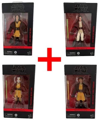 Produktbild von Star Wars The Black Series Jedi Master Sol, Jedi Master Indara, Padawan Jecki Lon, Jedi Knight Yord Fandar, Actionfiguren mit Lichtschwert, 4er-Set