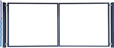 Obrázok produktu pre Brána RAMA pre stĺpiky a panely, 170 cm, grafitová RAL7016 + STĽPIKY | stĺpiky
