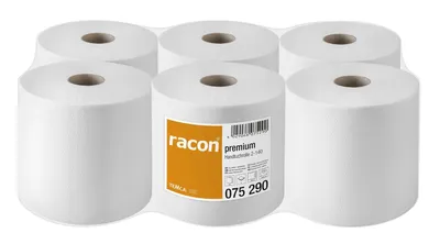 Produktbild von racon® 075290-01 Handtuchrolle Premium - 20 cm x 140 m, 2-lag., hochweiß, 42 g/qm, 6 Rollen