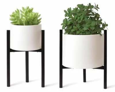 Produktbild von Unyqoos® Verstellbarer Metall-Pflanzenständer, schwarz – für Blumentöpfe Ø 20/25/30 cm, bis 100 kg, innen & außen, werkzeuglose Montage