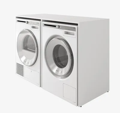 Obrázok produktu pre Skriňa na práčku – Úložná skrinka do kúpeľne – Usporiadanie priestoru – Modulárna konštrukcia – Šírka 130 cm – Matná biela farba