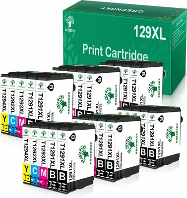 Produktbild von GREENSKY 30 Patronen für Epson T1295 T1291XL-1294XL 129XL kompatibel für Epson WF-3520 Stylus SX230 SX235W SX420W SX425W SX435W BX535WD