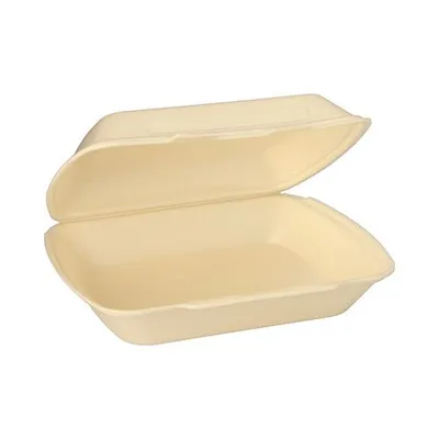 Produktbild von Menüboxen mit Klappdeckel, XPS ungeteilt 7,5 cm x 24,3 cm x 20,8 cm creme