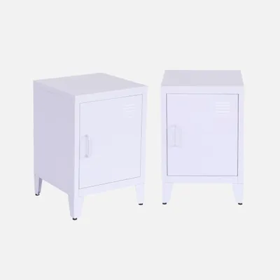 Immagine prodotto di Set 2 comodini industriali, 1 anta, Lilas