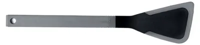 Produktbild von Pfannenwender mit flexibler Silikonlippe, 7 cm breit, 31,5 cm lang, grau, hitzebeständig bis 220 °C, spülmaschinenfest