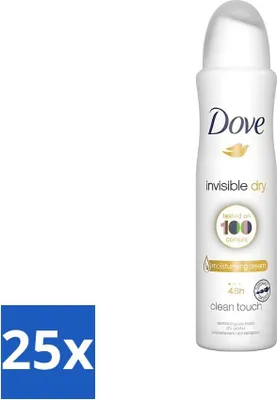 Immagine prodotto di Dove - Deodorante - Invisible Dry - Protezione invisibile - 250 ml - Confezione risparmio - 25 pezzi