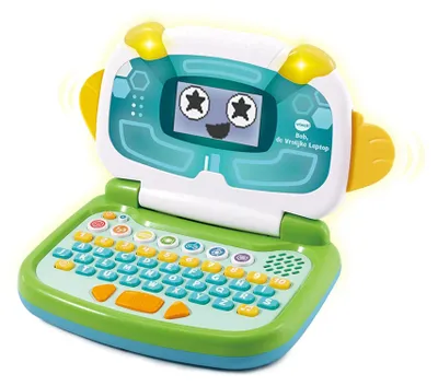 Obrázok produktu pre VTech Bob, de Vrolijke Laptop, Zvukové efekty, Funkcie rozprávania, Vyžadované batérie, AA, Plast, Viacfarebný