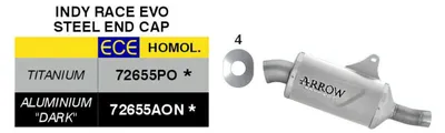Image de Échappement ARROW Slip-On homologué, embout en titane Indy Race EVO, acier inoxydable, pour CF Moto 450 MT