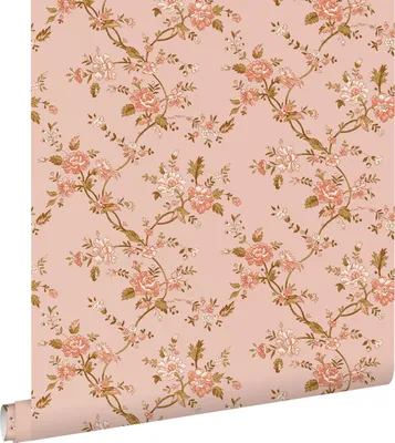 Obrázek produktu pro ESTAhome tapeta květinový vzor terakotová růžová 50 x 900 cm