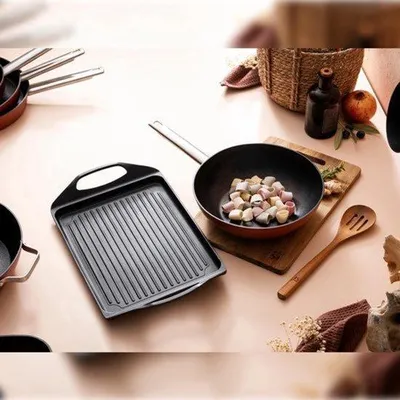 Productafbeelding van Grillplaat, 45 x 27 cm, gegoten aluminium